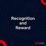 Recognition and reward words in white on navy background