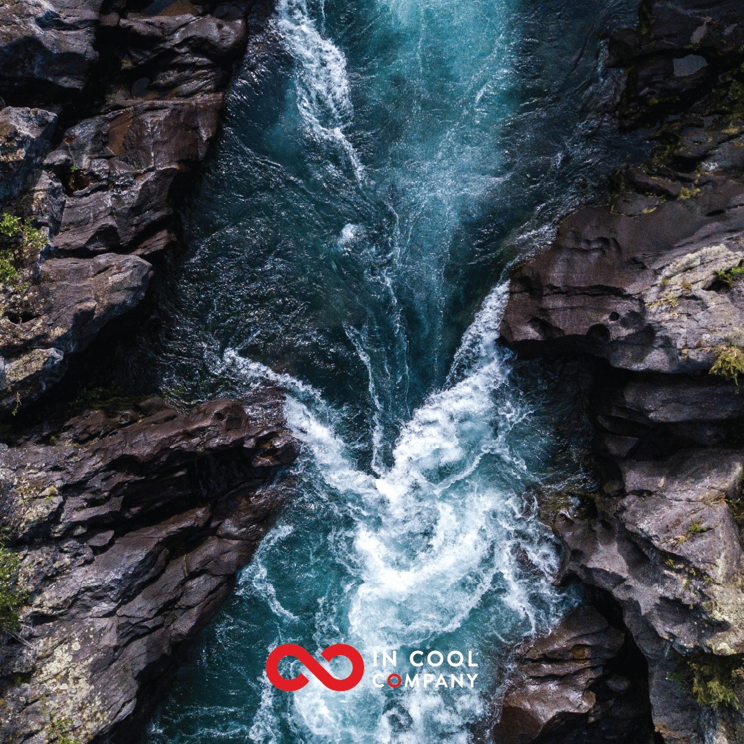 A river becomes a waterfall and thunders through a narrow gorge